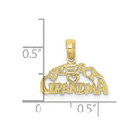 10K Block and Engraved GREAT GRANDMA Charm - Product Photo