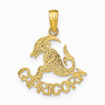10K / 14K Yellow Gold CAPRICORN Zodiac Charm - Product Photo
