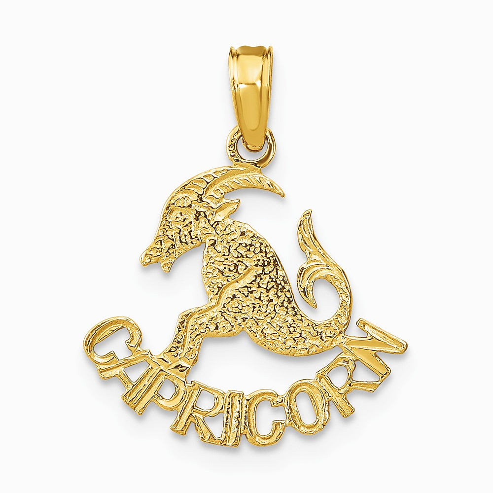 10K / 14K Yellow Gold CAPRICORN Zodiac Charm