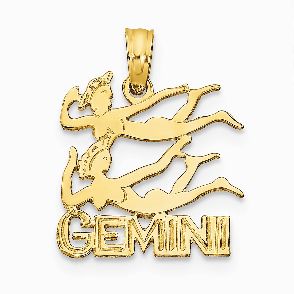 10K / 14K Yellow Gold GEMINI Zodiac Charm