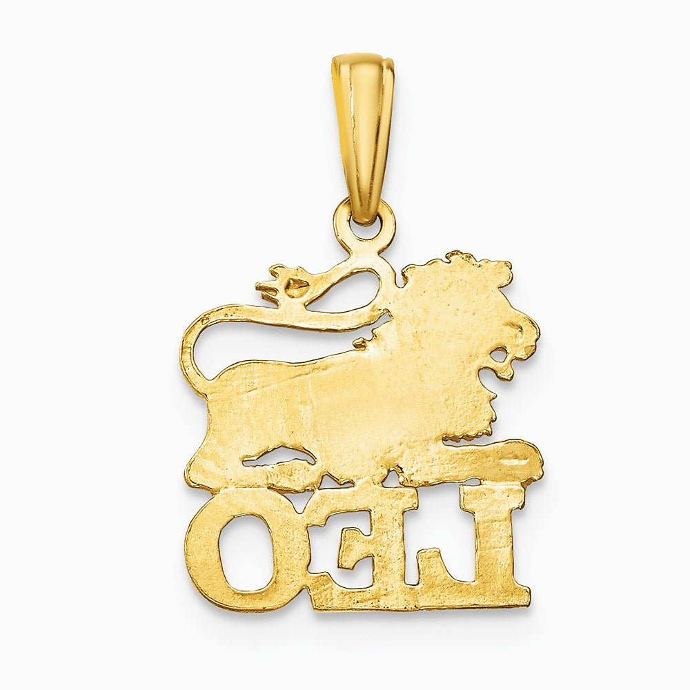 10K / 14K Yellow Gold LEO Zodiac Charm - Product Photo