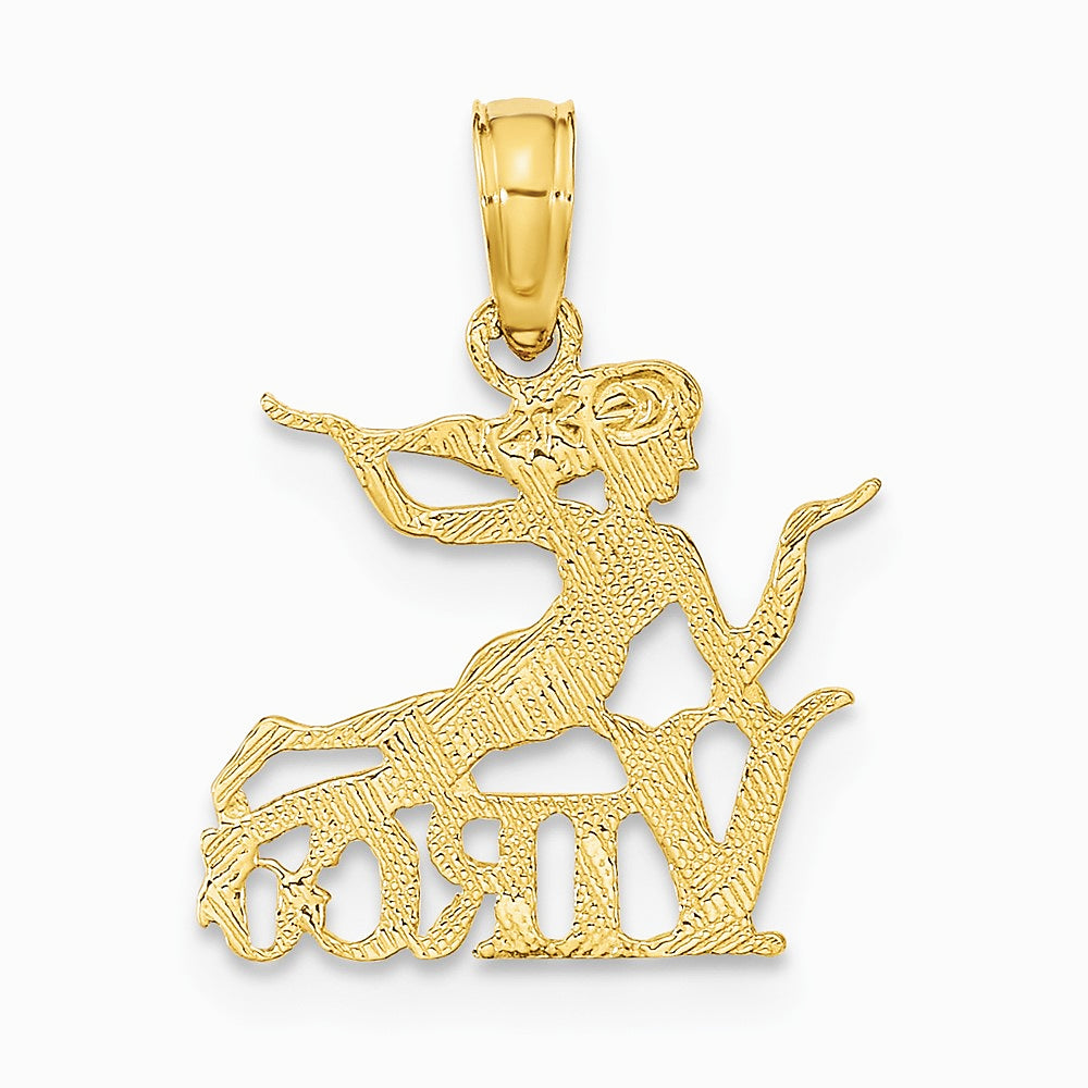 10K / 14K Yellow Gold VIRGO Zodiac Charm - Product Photo