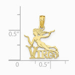 10K / 14K Yellow Gold VIRGO Zodiac Charm - Product Photo