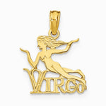 10K / 14K Yellow Gold VIRGO Zodiac Charm - Product Photo