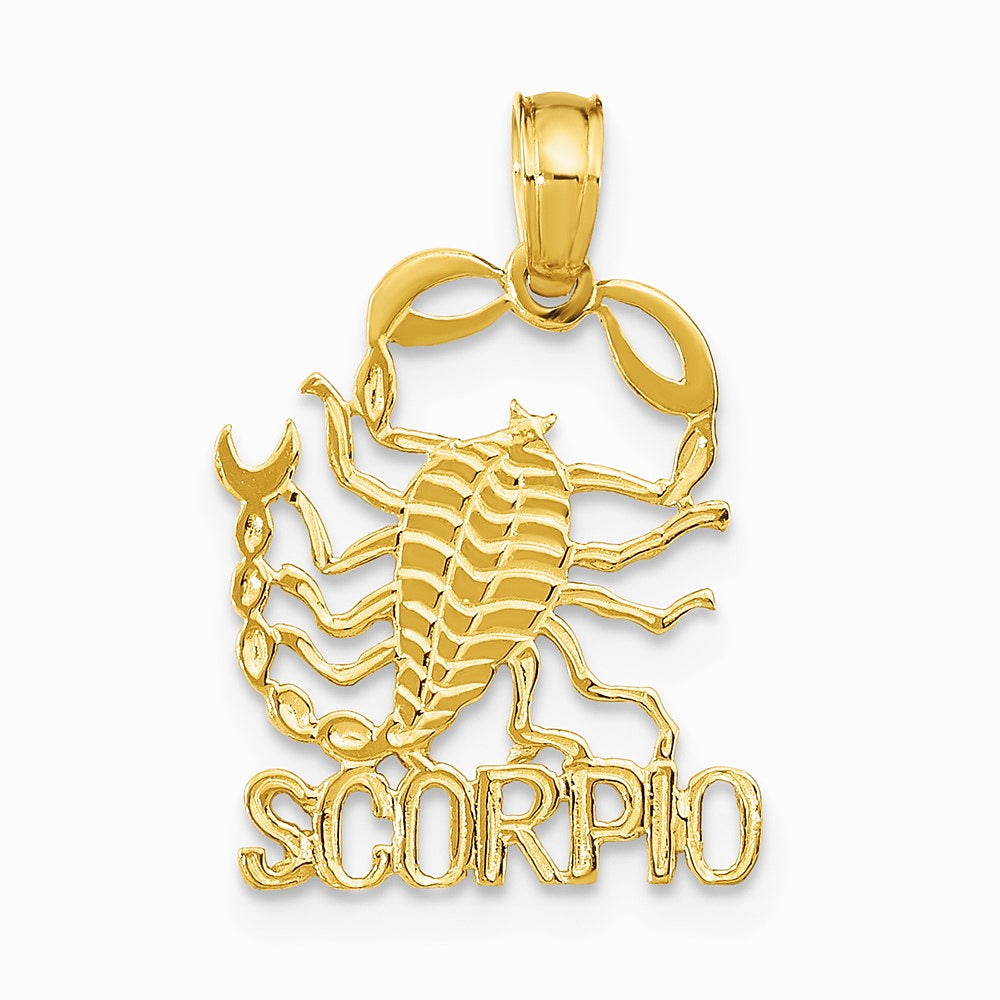 10K / 14K Yellow Gold SCORPIO Zodiac Charm