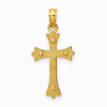 10K / 14K Two-tone Center Cross Charm - Product Photo
