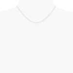 10K White Gold .5mm Carded Curb Chain Necklace 16"-24" - Product Photo