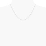 10K White Gold .5mm Carded Curb Chain Necklace 16"-24" - Product Photo