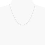 10K White Gold .5mm Carded Curb Chain Necklace 16"-24" - Product Photo