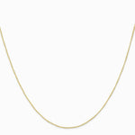 10K Yellow Gold .5mm Carded Curb Chain Necklace 16"-24" - Product Photo