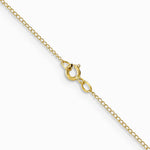 10K Yellow Gold .5mm Carded Curb Chain Necklace 16"-24" - Product Photo