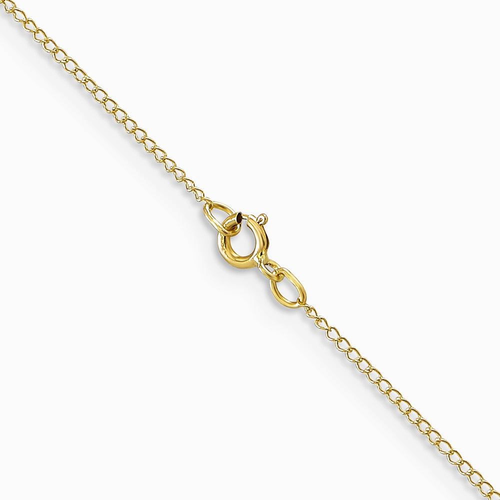 10K Yellow Gold .5mm Carded Curb Chain Necklace 16"-24" - Product Photo