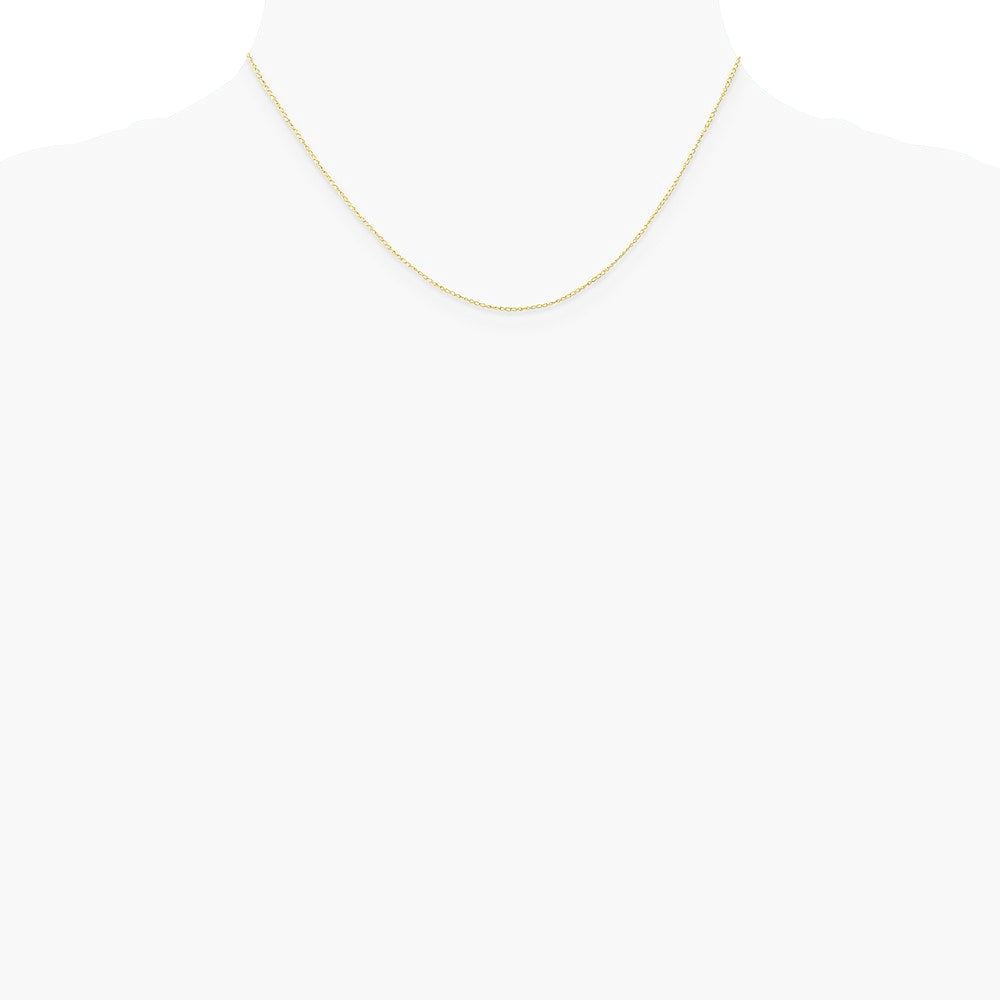 10K Yellow Gold .5mm Carded Curb Chain Necklace 16"-24" - Product Photo