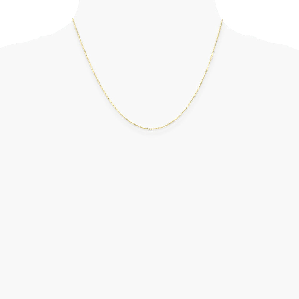 10K Yellow Gold .5mm Carded Curb Chain Necklace 16"-24" - Product Photo