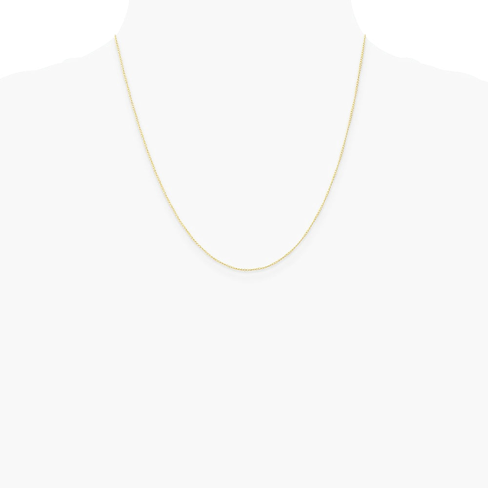 10K Yellow Gold .5mm Carded Curb Chain Necklace 16"-24" - Product Photo