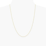 10K Yellow Gold .5mm Carded Curb Chain Necklace 16"-24" - Product Photo