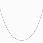 10K White Gold .95mm Carded Cable Rope Chain Necklace 16"-24" - Product Photo