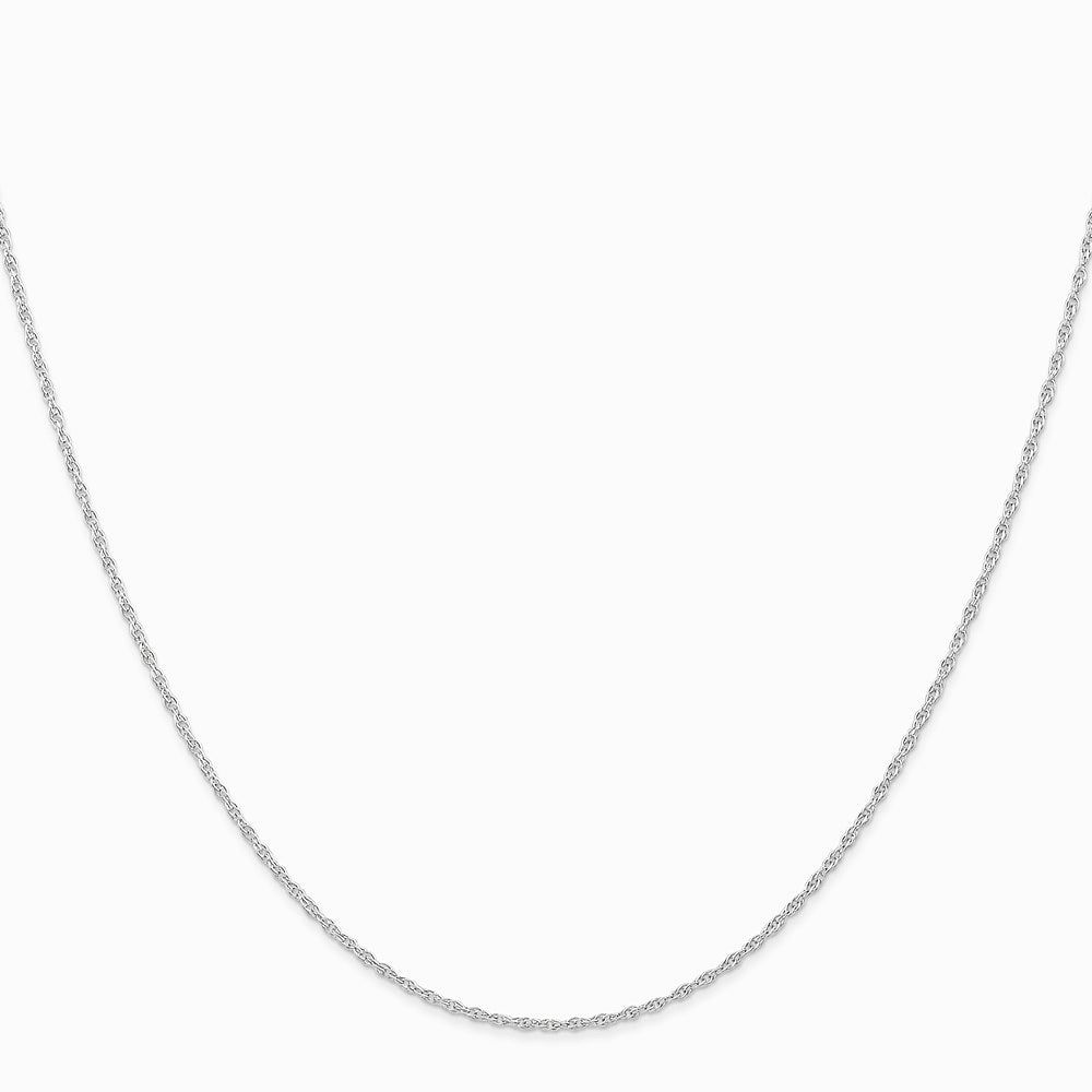 10K White Gold .95mm Carded Cable Rope Chain Necklace 16"-24" - Product Photo