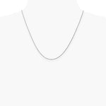 10K White Gold .95mm Carded Cable Rope Chain Necklace 16"-24" - Product Photo