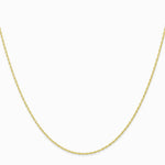10K Yellow Gold .95mm Carded Cable Rope Chain Necklace 16"-24" - Product Photo