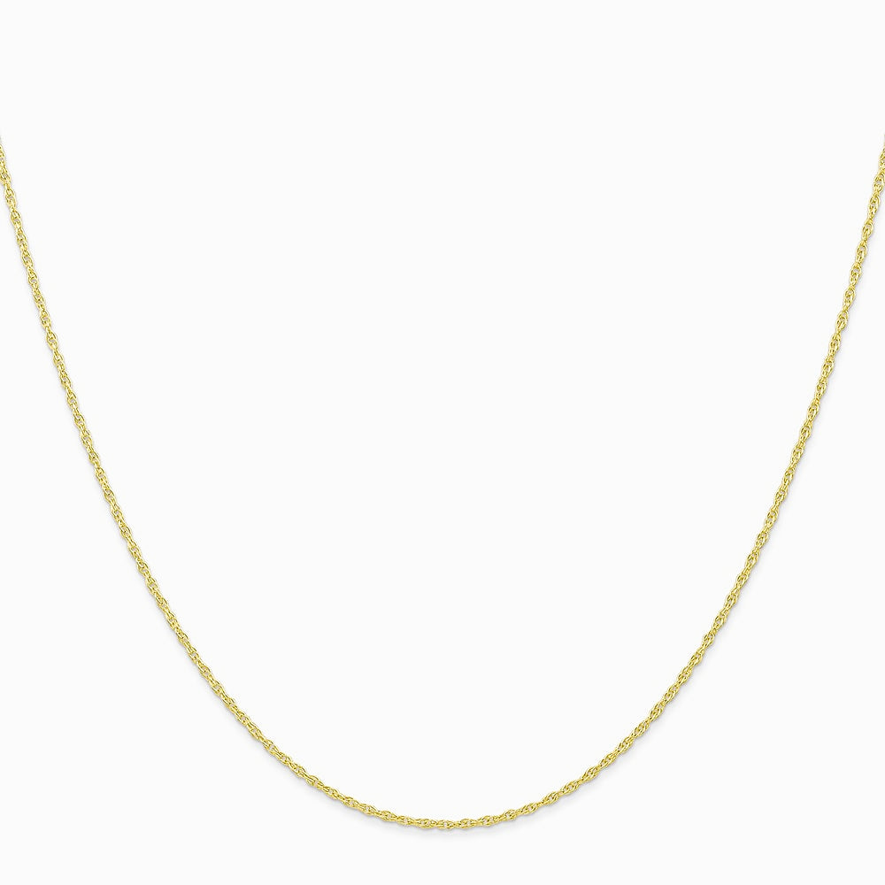 10K Yellow Gold .95mm Carded Cable Rope Chain Necklace 16"-24" - Product Photo