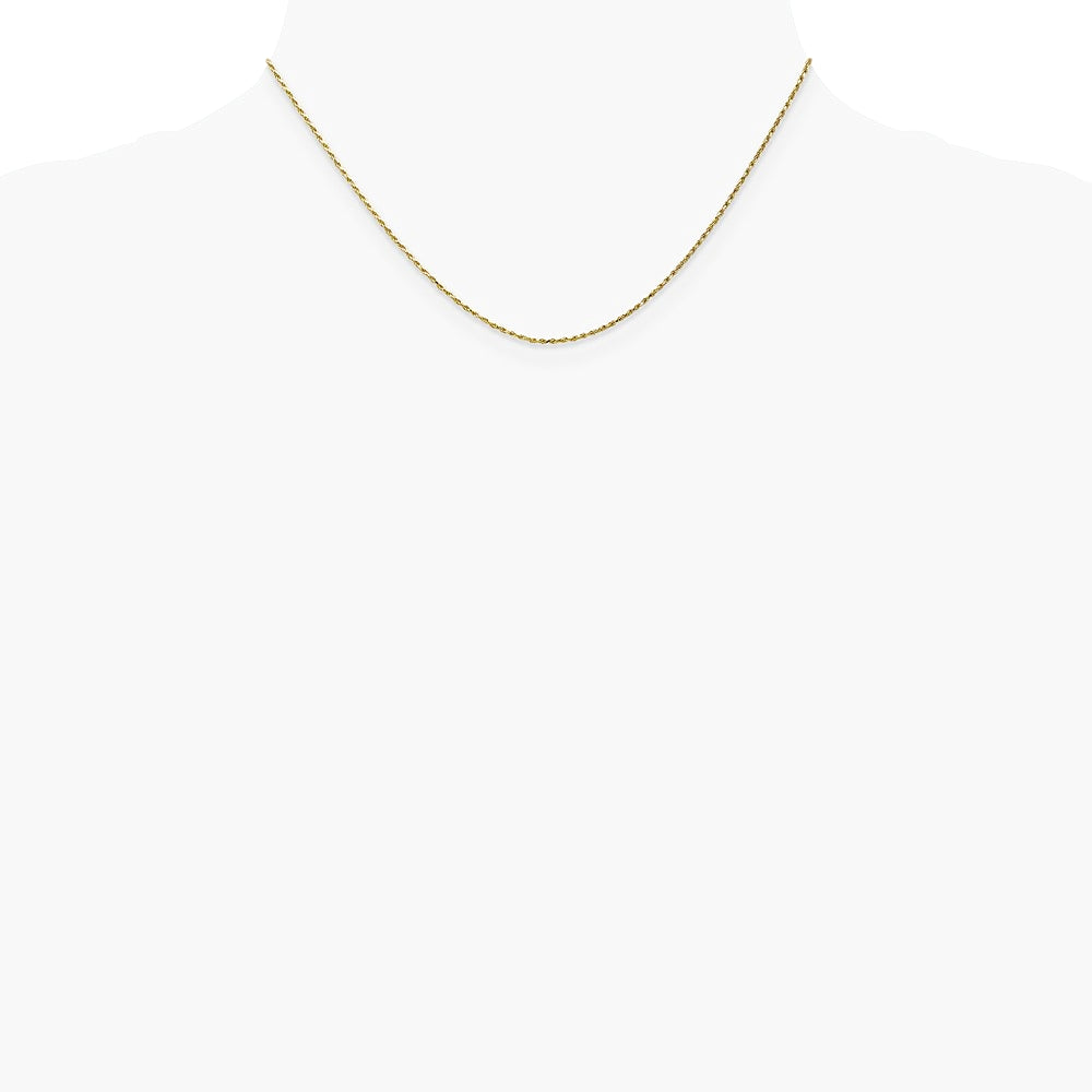 10K Yellow Gold .95mm Carded Cable Rope Chain Necklace 16"-24" - Product Photo