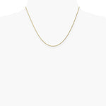 10K Yellow Gold .95mm Carded Cable Rope Chain Necklace 16"-24" - Product Photo