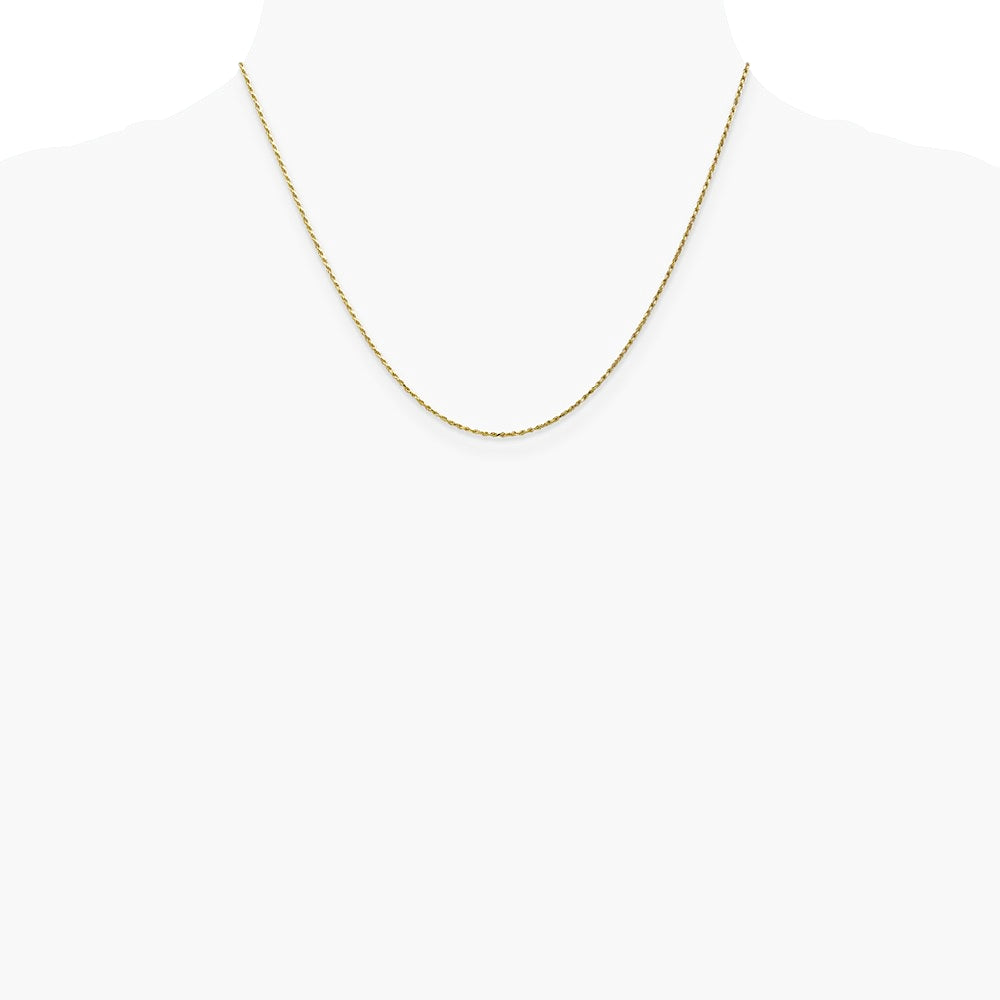 10K Yellow Gold .95mm Carded Cable Rope Chain Necklace 16"-24" - Product Photo