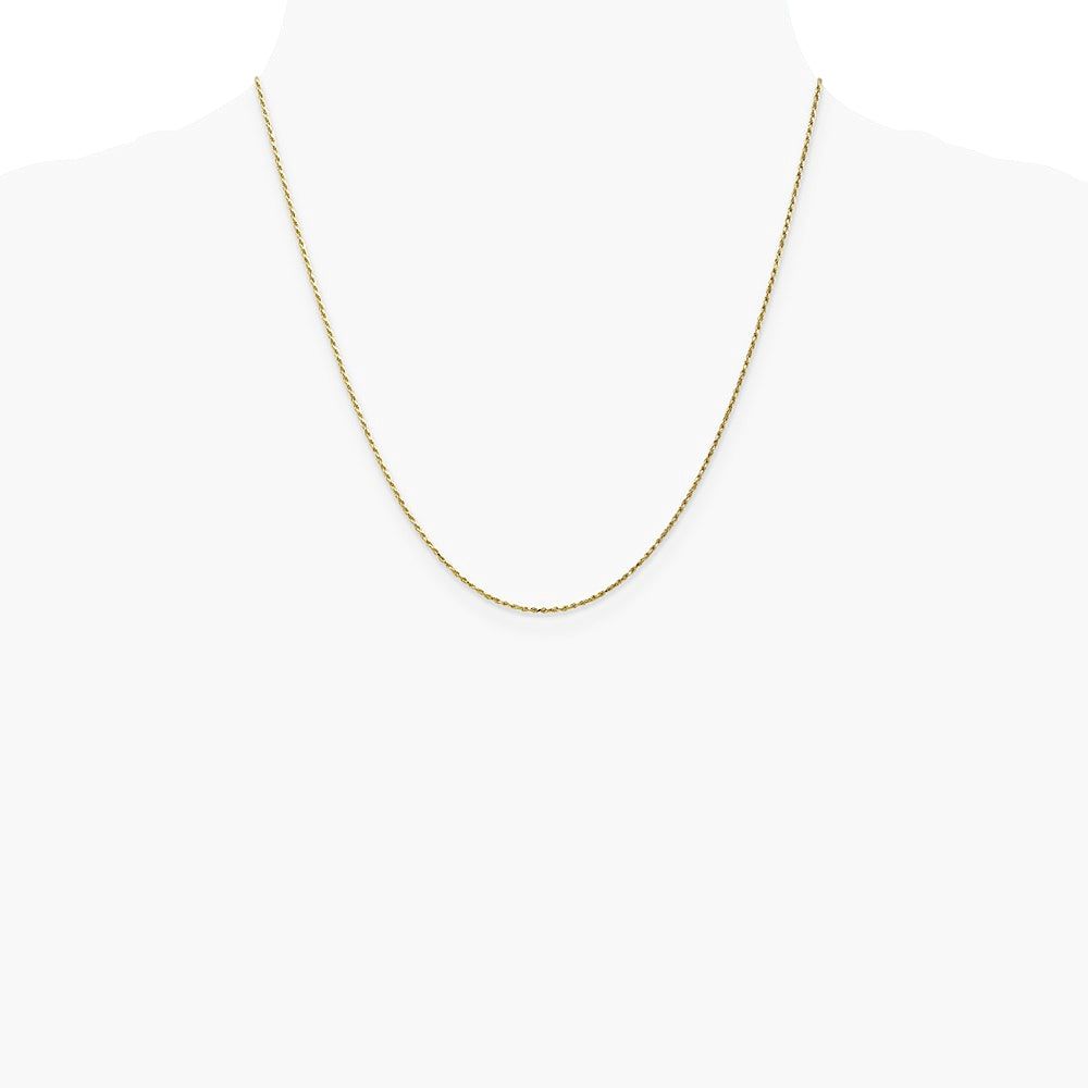 10K Yellow Gold .95mm Carded Cable Rope Chain Necklace 16"-24" - Product Photo