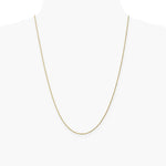 10K Yellow Gold .95mm Carded Cable Rope Chain Necklace 16"-24" - Product Photo