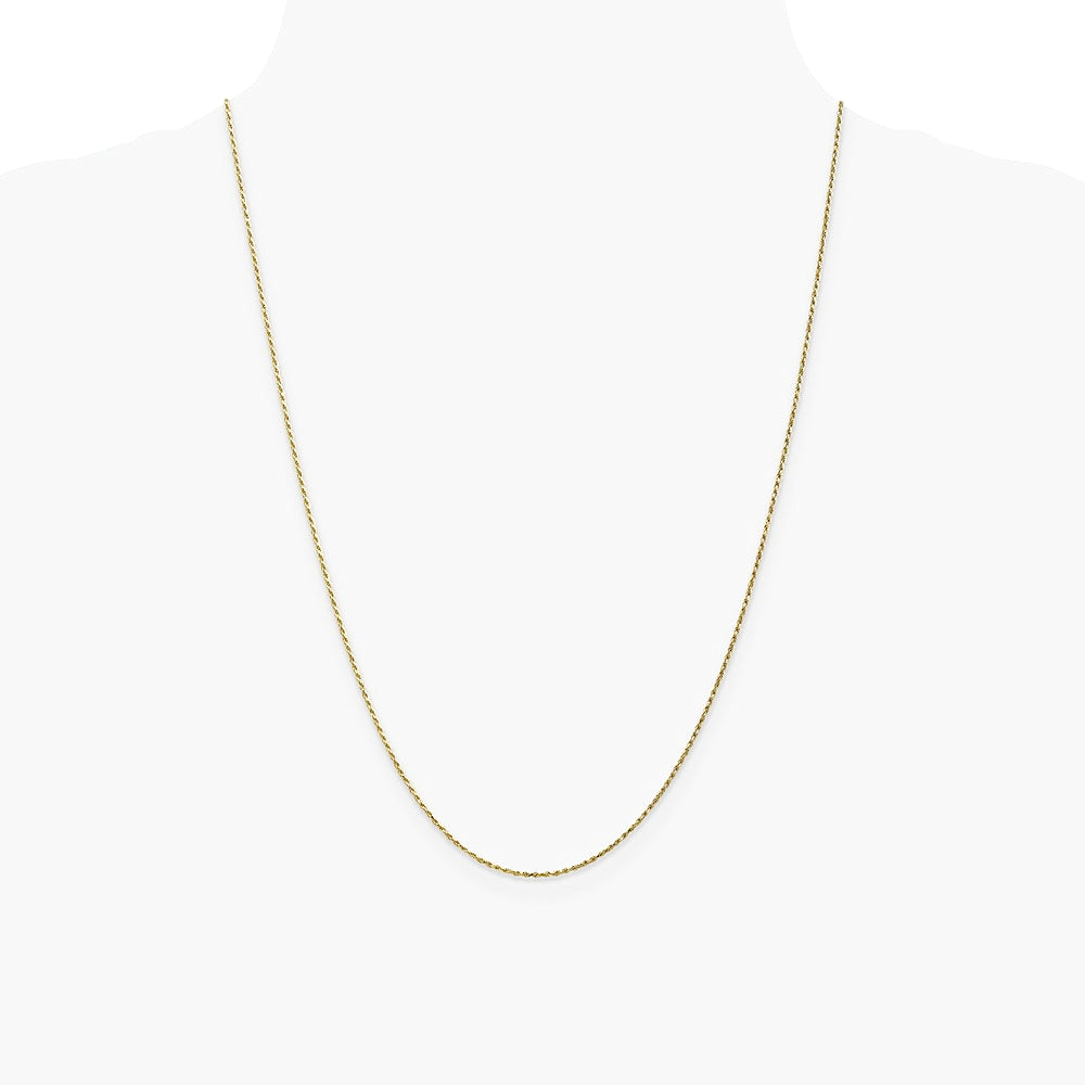 10K Yellow Gold .95mm Carded Cable Rope Chain Necklace 16"-24" - Product Photo