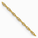 10K Yellow Gold .95mm Carded Cable Rope Chain Necklace 16"-24" - Product Photo