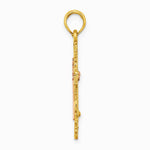10K / 14K Two-tone w/ Lace Trim Cross Charm - Product Photo