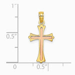 10K / 14K Two-tone Cross Charm - Product Photo