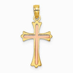 10K / 14K Two-tone Cross Charm - Product Photo