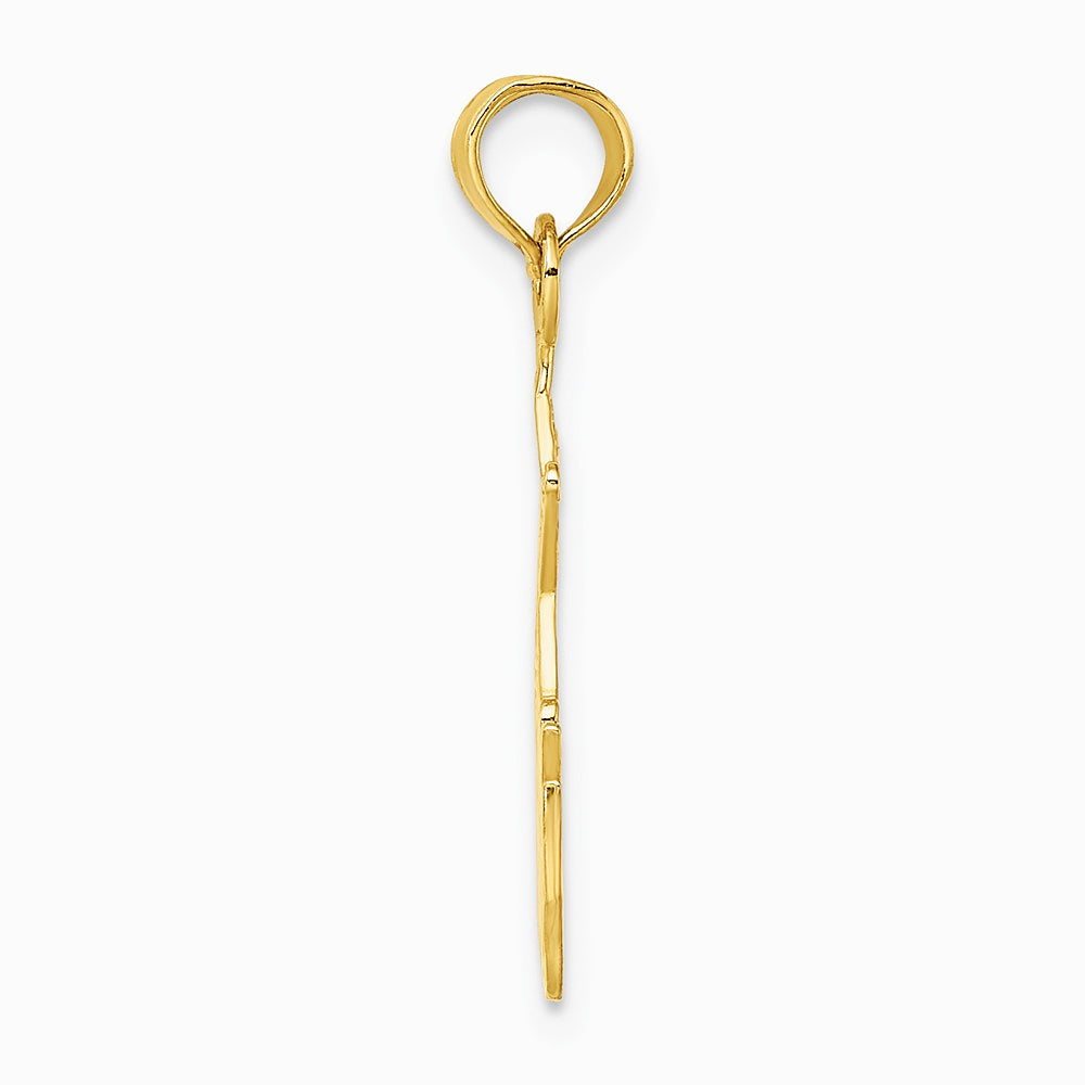 10K / 14K Yellow Gold I HEART MY SHERIFF Charm - Product Photo