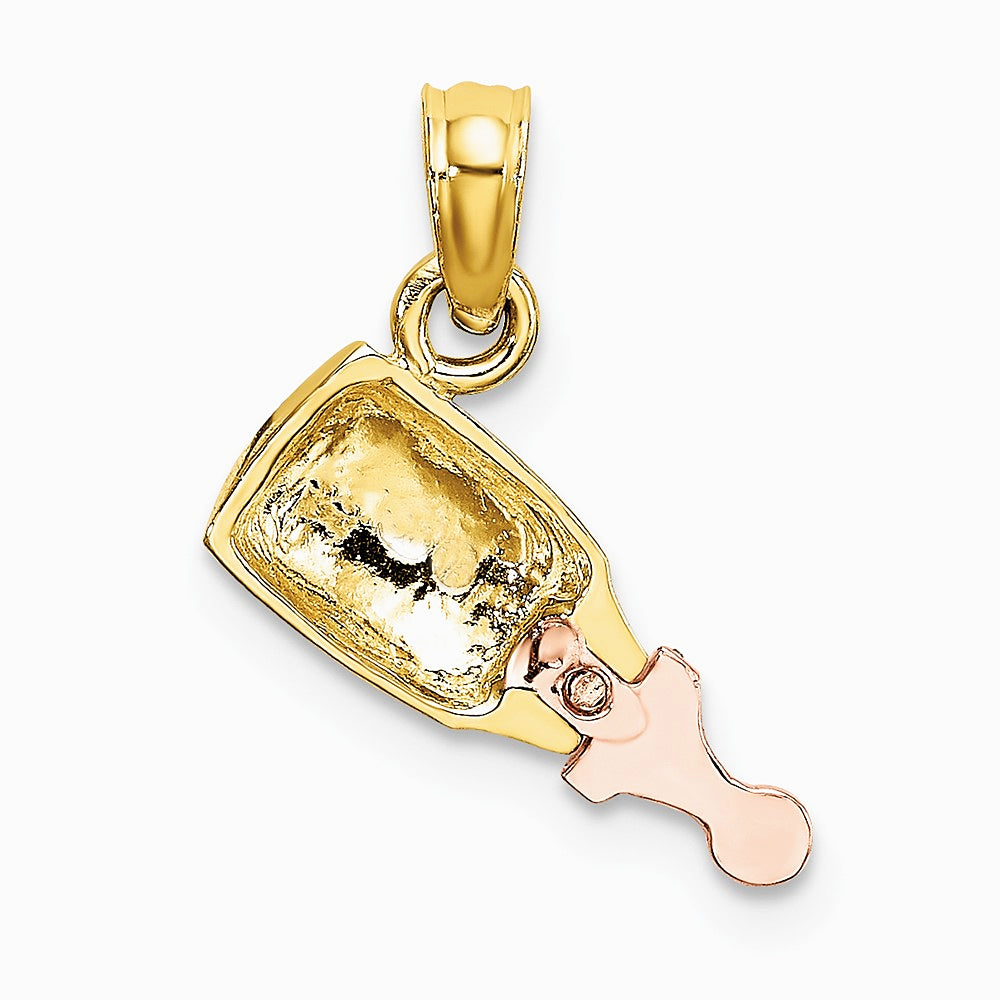 10K / 14K Two-tone Baby Bottle Charm - Product Photo