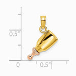 10K / 14K Two-tone Baby Bottle Charm - Product Photo