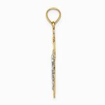 10K / 14K Yellow with Rhodium W/ Rhodium INRICrucifix Charm - Product Photo
