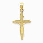 10K / 14K Yellow with Rhodium W/ Rhodium INRICrucifix Charm - Product Photo