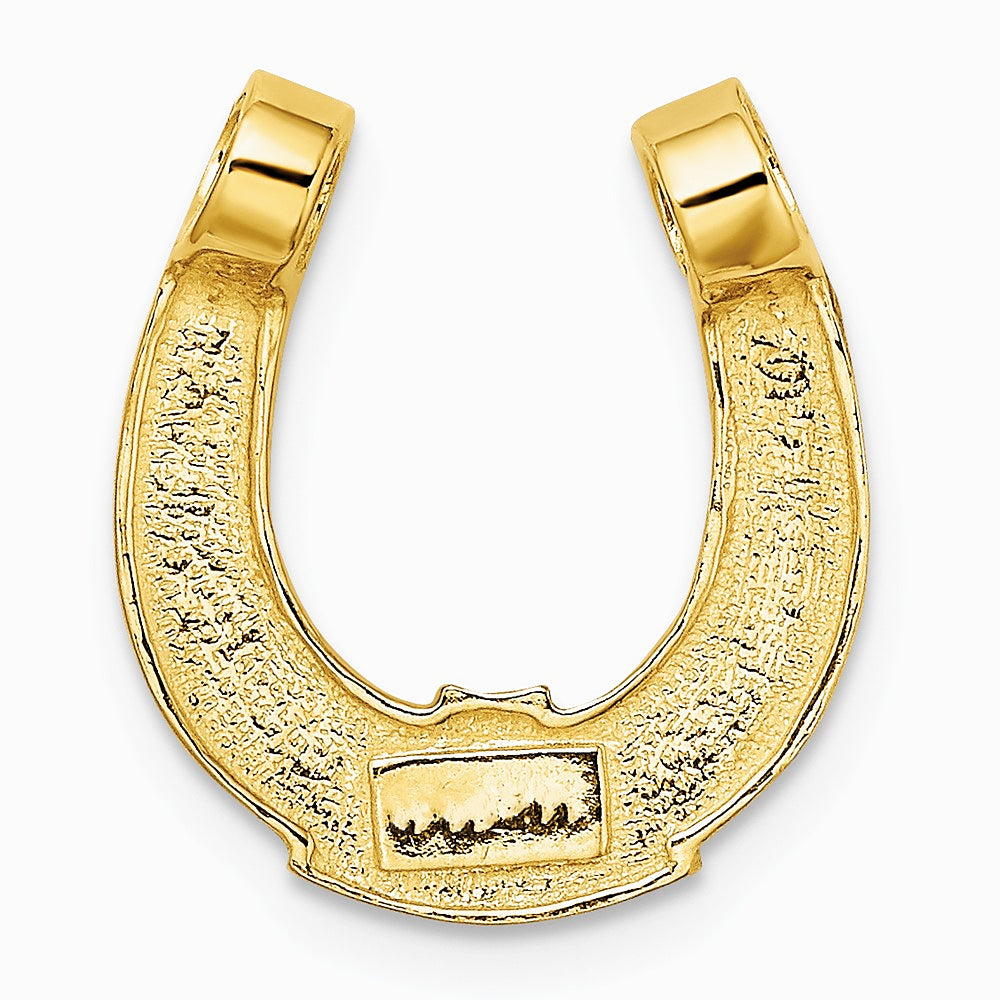 10K / 14K Yellow with Rhodium w/ Rhodium Horseshoe Charm - Product Photo