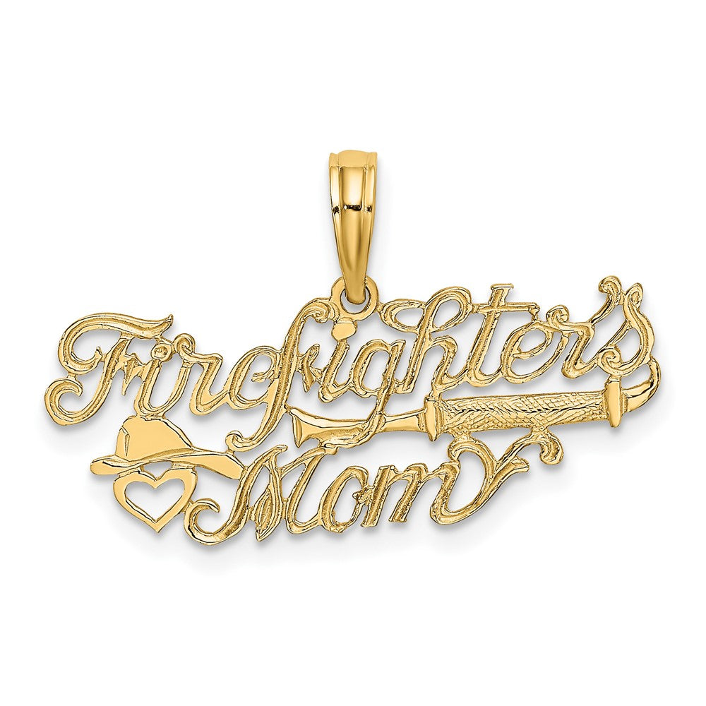 10K / 14K Yellow Gold FIREFIGHTER'S MOM Charm