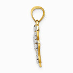 10K / 14K Yellow with RH with RH Butterfly with White Edge and Cut-out Wings - Product Photo