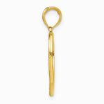 10K / 14K Yellow with Rhodium with Rhodium Hope In Heart with Flowers Charm - Product Photo