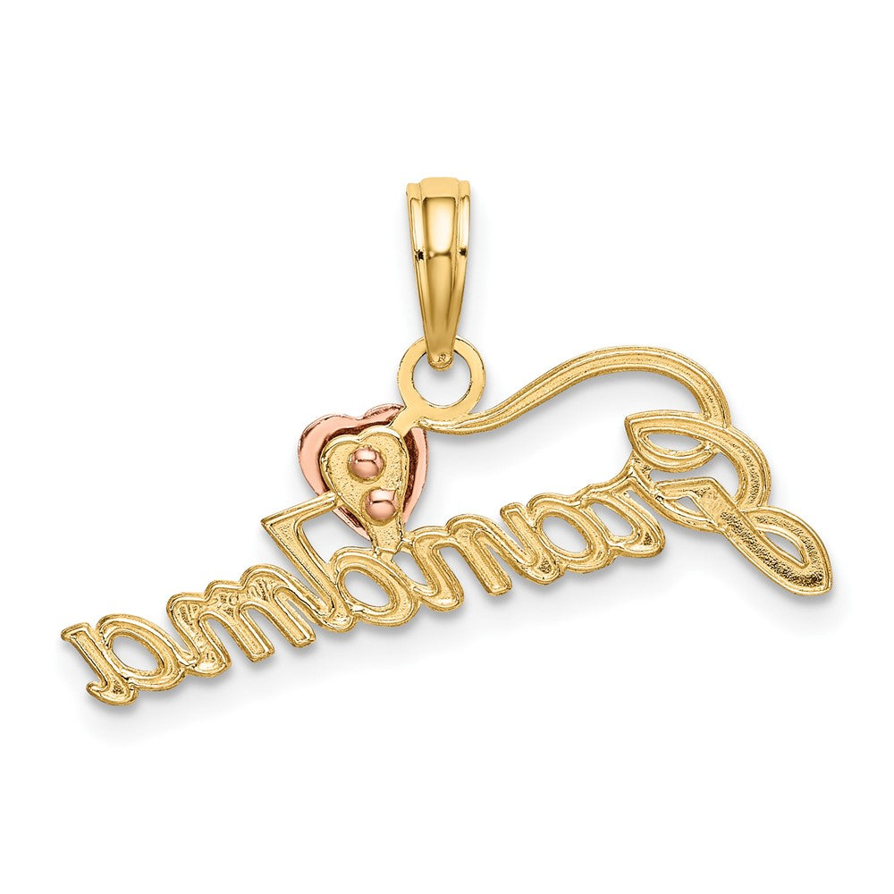 10k Two-Tone GRANDMA w/ Heart Charm - Product Photo
