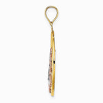10K / 14K Two-tone with White Rhodium Butterfly Charm - Product Photo
