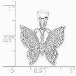 10K / 14K White Gold Butterfly Pendant - Product Photo