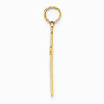 10K / 14K Yellow Gold Polished Cross Pendant - Product Photo