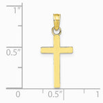 10K / 14K Yellow Gold Polished Cross Pendant - Product Photo