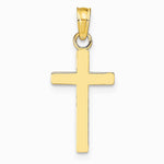 10K / 14K Yellow Gold Polished Cross Pendant - Product Photo